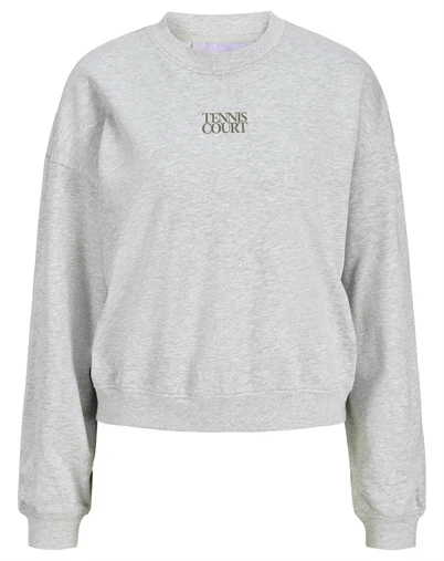 JJXX - JXGia Loose Print Sweatshirt - Light Grey Melange